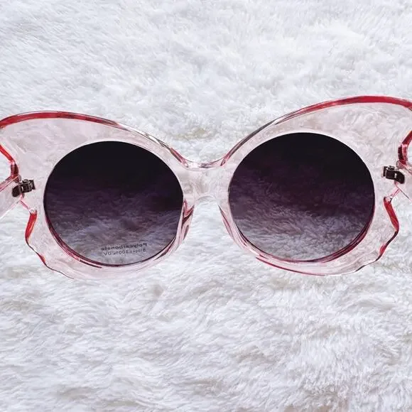 Eliza Light Pink Butterfly-shaped Sunglasses - Picture 10 of 12